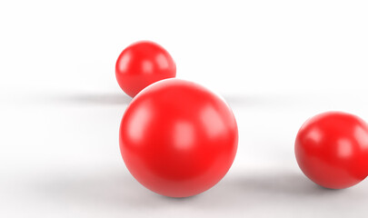 Red 3d Balls with Shadow