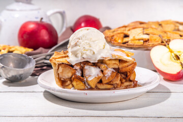 Traditional autumn apple pie