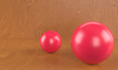 Red 3d Balls with Shadow