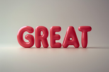 3D text "GREAT"