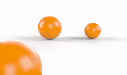 Orange 3d Balls with Shadow