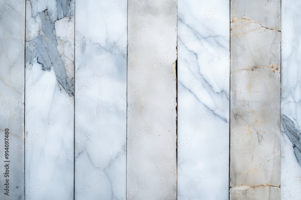 Poster abstract image featuring vertical stripes of textured marble in various shades and colors, showcasin