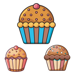 set of cupcakes