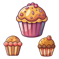 set of cupcakes