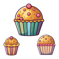 set of cupcakes