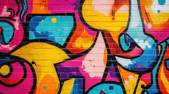 Fototapeta Vibrant Graffiti Art Wallpaper