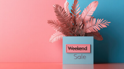 Exciting Announcement for an Upcoming Weekend Sale with Bright and Eye Catching Colors
