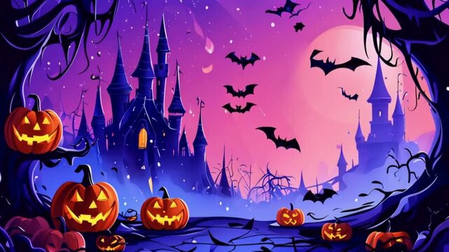 halloween background with pumpkin