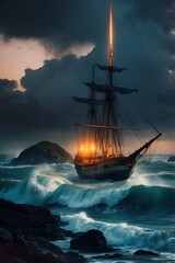 A surreal and vibrant cinematic photo