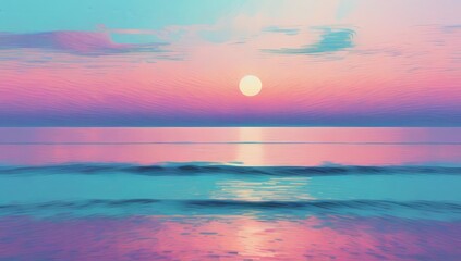 sea breeze against the sunset generative ai