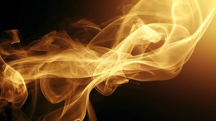 Golden Smoke Abstract Background