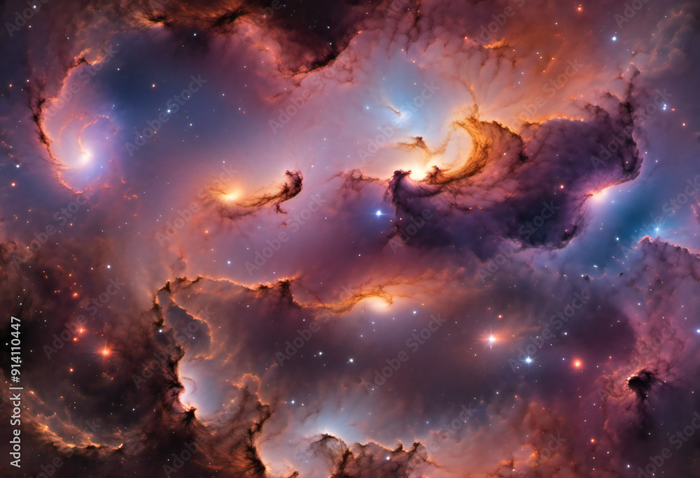 Wall mural cosmos clouds
