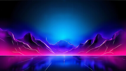 Glowing Neon Light Shiny Background Vector Illustration for Wallpaper Banner and Card Design.