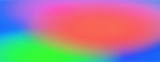 Vibrant purple green pink blue color gradient grainy background noise texture effect large banner design