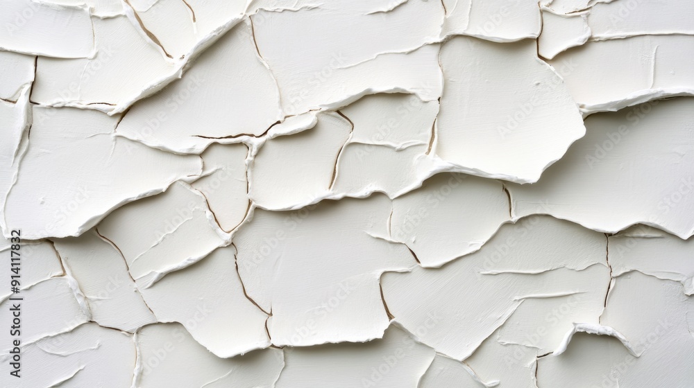 Poster an abstract close-up view of a textured plaster wall featuring intricate cracks and patterns illumin