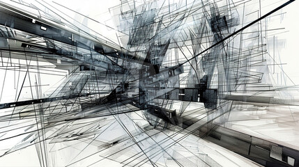 The Fascinating World of Abstract Architectural Drawings: A Blend of Creativity and Innovation. Showcasing Unconventional Designs and Inspiring Spatial Concepts.