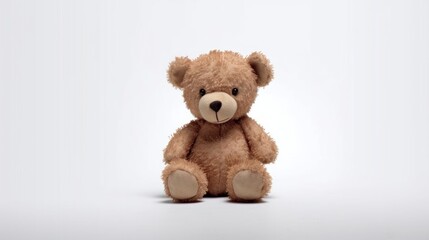 Obraz premium Cute Teddy Bear on White Background
