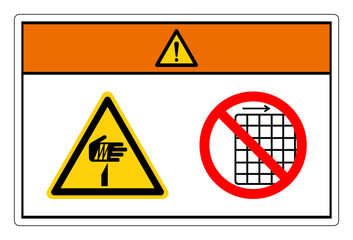 Warning Sharp Point Do Not Remove Guard Symbol Sign, Vector Illustration, Isolate On White Background Label .EPS10