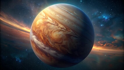 Detailed Jupiter Illustration. Perfect for: Space-Themed Events, Science Exhibitions, Astronomy Presentations