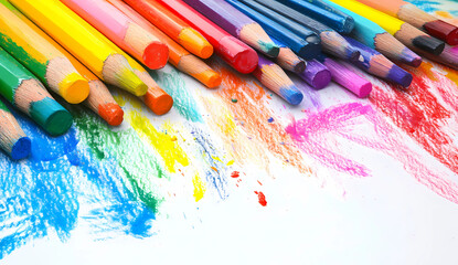 pencils isolated on white background