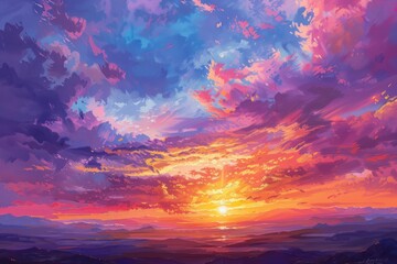 sunset in the sky