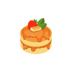  Flat Delicious Pancake Illustrations
