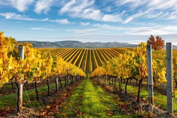 vineyard in autumn