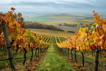 vineyard in autumn
