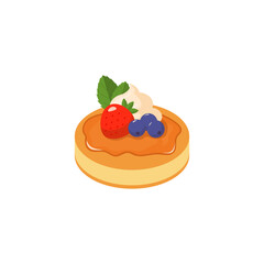  Flat Delicious Pancake Illustrations

