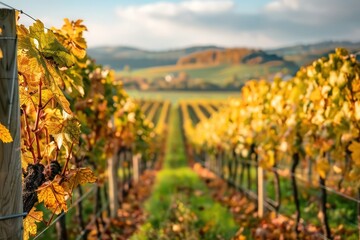vineyard in autumn