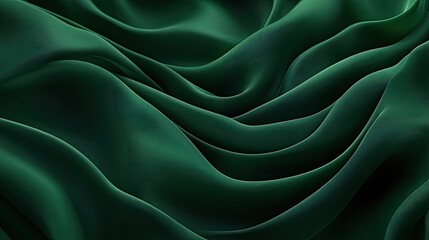 Obraz premium Organic 3D dark green background with flowing lines and natural textures, perfect for nature-inspired themes.
