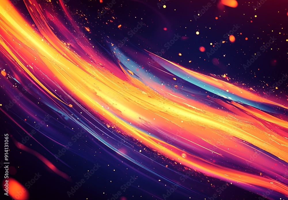 Poster a high-energy abstract background with splashes of color and dynamic lines, perfect for a lively and