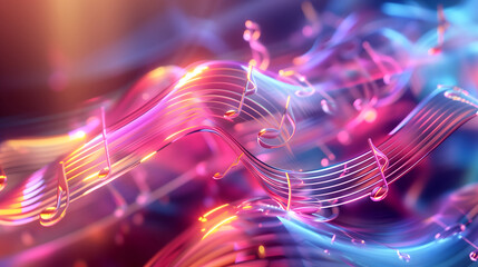 Fototapeta premium Vibrant Sound Waves
