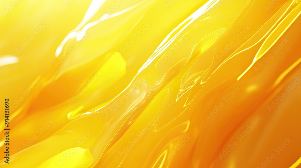 Poster radiant 3d yellow background with glowing tones and smooth transitions, perfect for warm and invitin