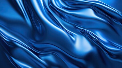 Fototapeta premium Refined 3D blue background with a combination of matte and glossy surfaces, suitable for sophisticated and classy visuals.