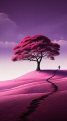 Minimalist Nature Landscape, Abstract Image, Texture, Pattern Background, Wallpaper, Smartphone Cover and Screen, Cell Phone, Computer, Laptop, 9:16 and 16:9 Format