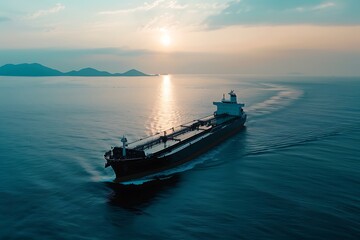 Naklejka premium AI-driven fuel optimization techniques for heavy ships to reduce consumption and emissions 