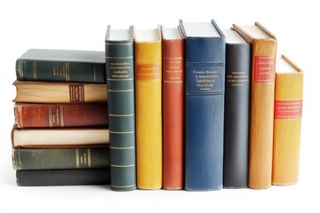 Fototapeta premium Books Collection on Isolated white background created with generative ai