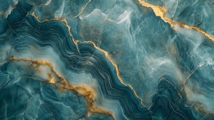 Fototapeta premium Dark turquoise and gold marble stone texture. Natural texture of marble with high resolution, marble texture background