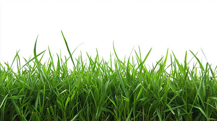 Fototapeta premium green grass on isolated white background