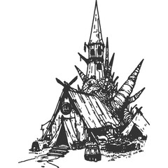 Inequality Vintage Illustration Vector