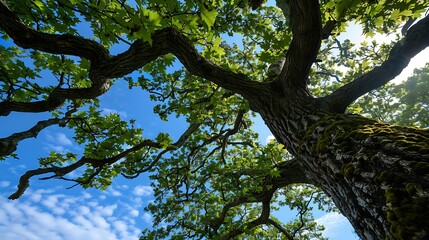 Looking Up at a Majestic Tree