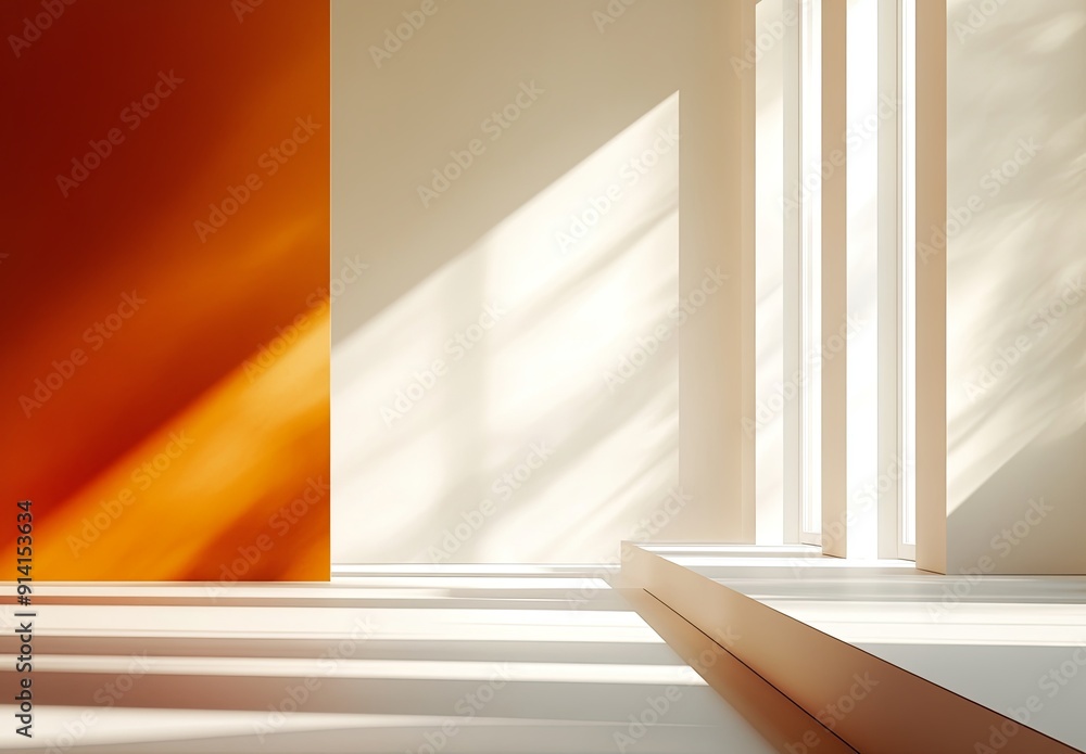 Poster a minimalist abstract background with simple shapes and a monochromatic color scheme, emphasizing el