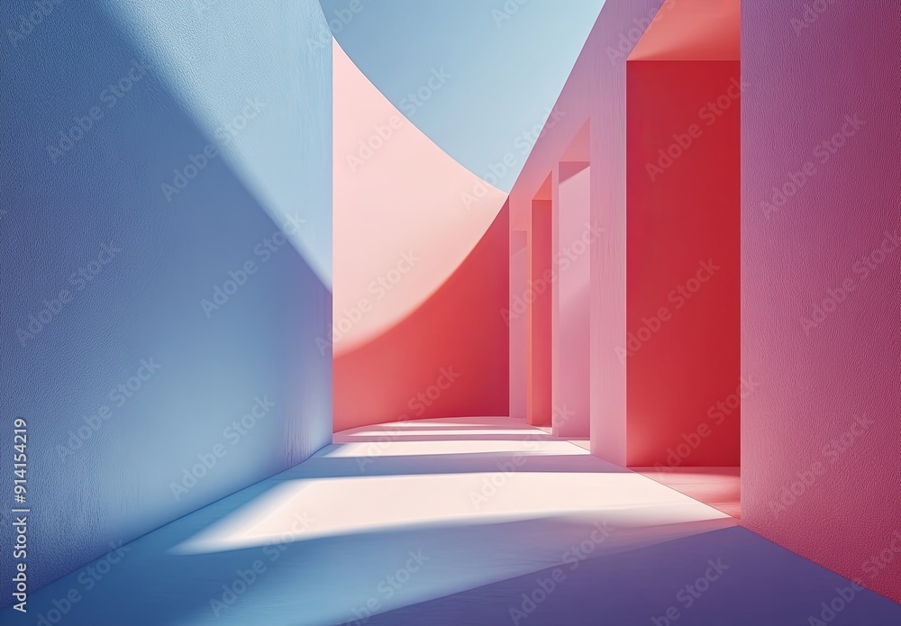Poster a minimalist abstract background with simple shapes and a monochromatic color scheme, emphasizing el