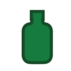 green bottle vector, 3d rendering