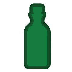 green bottle vector, 3d rendering