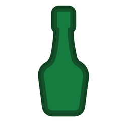 green bottle vector, 3d rendering