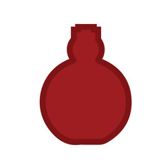 red bottle vector, logo, vector illustration, abstract, art, 3d rendering, silhouette