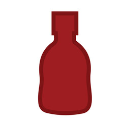 red bottle vector, logo, vector illustration, abstract, art, 3d rendering, silhouette