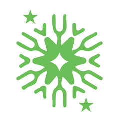 snowflake vector, logo, vector illustration, abstract, art, 3d rendering, silhouette